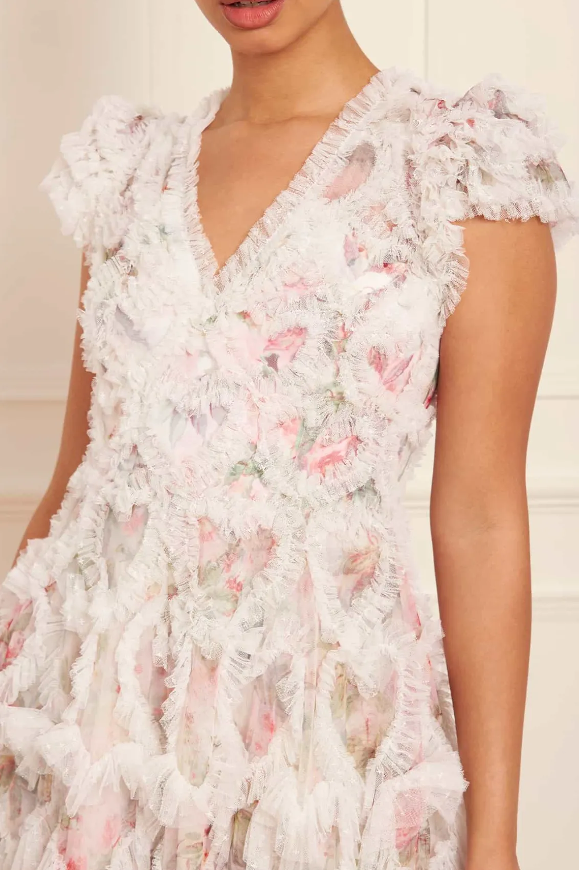 Mummy & Me | Wedding Guest^Needle & Thread Paradise Garden Amorette V-Neck Micro Mini Dress Multi