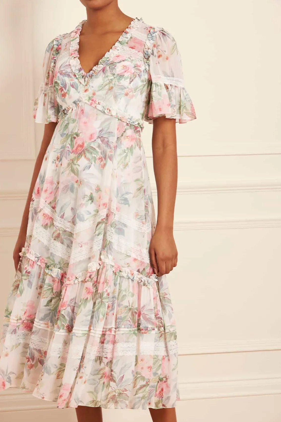 Wedding Guest | Day Dresses^Needle & Thread Paradise Garden Sonata Georgette Ballerina Dress Multi