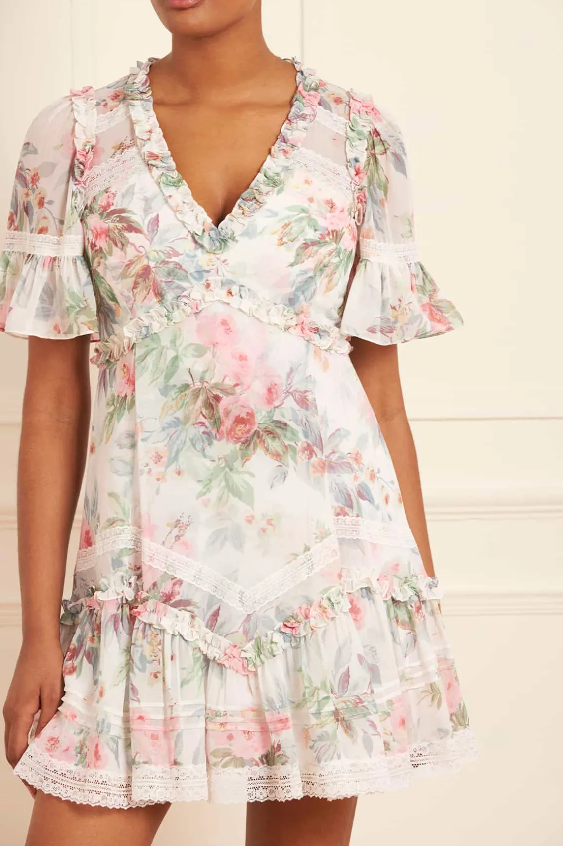 Wedding Guest | Mini Dresses^Needle & Thread Paradise Garden Sonata Georgette Micro Mini Dress Multi