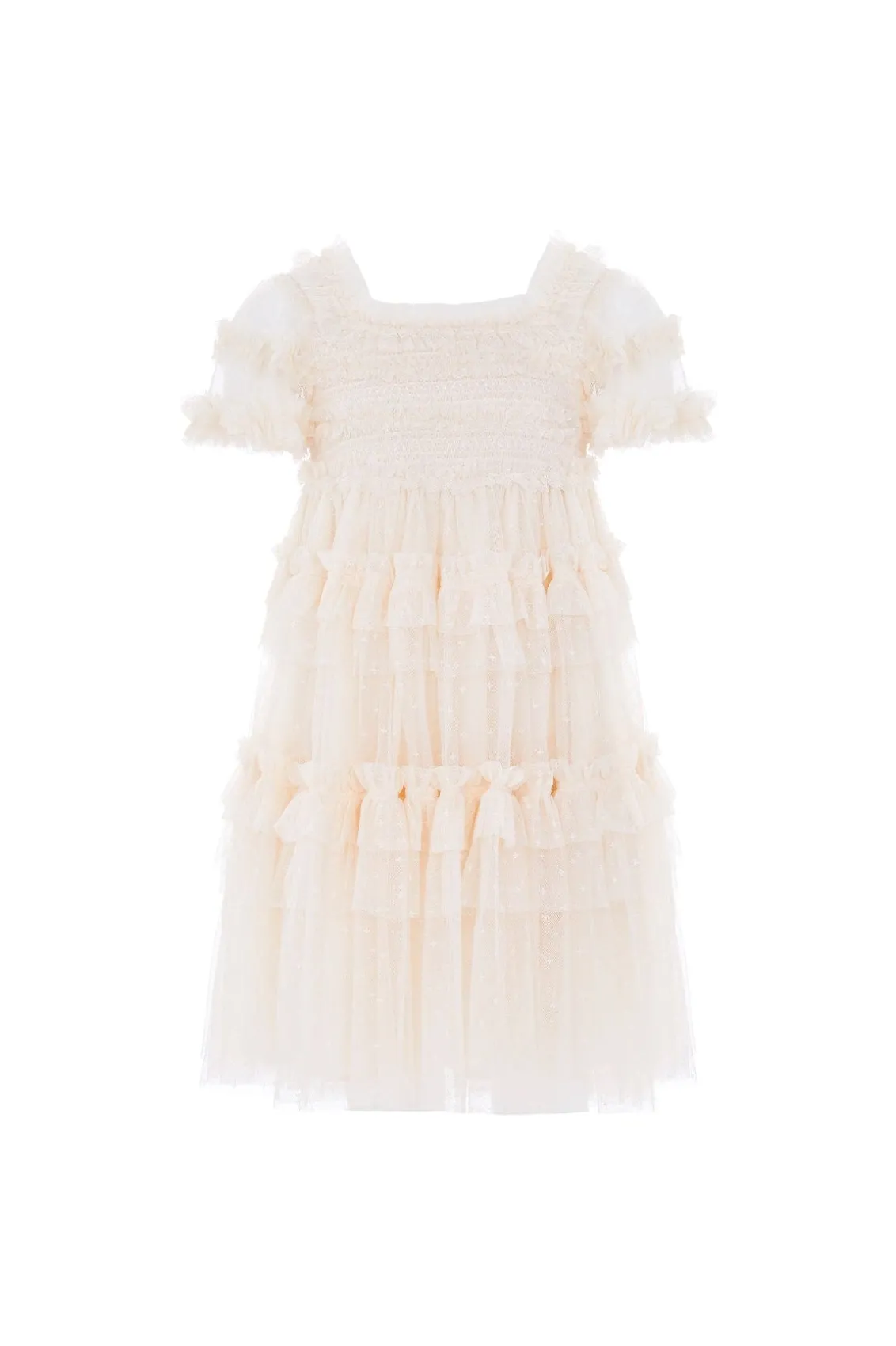 Flower Girl | Flower Girl^Needle & Thread Peaches Smocked Kids Dress Champagne