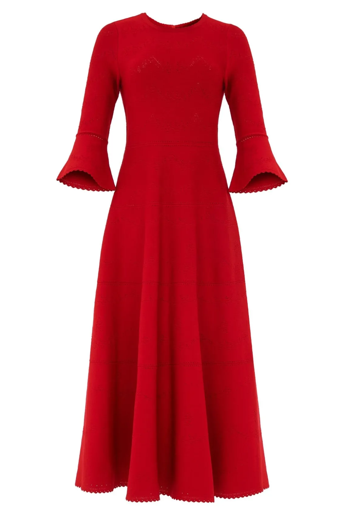 Day Dresses | Knitted Dresses^Needle & Thread Pretty Pointelle Knit Ankle Gown Red