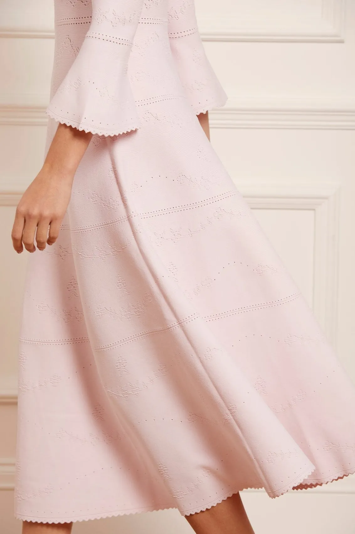 Day Dresses | Knitted Dresses^Needle & Thread Pretty Pointelle Knit Ankle Gown Pink
