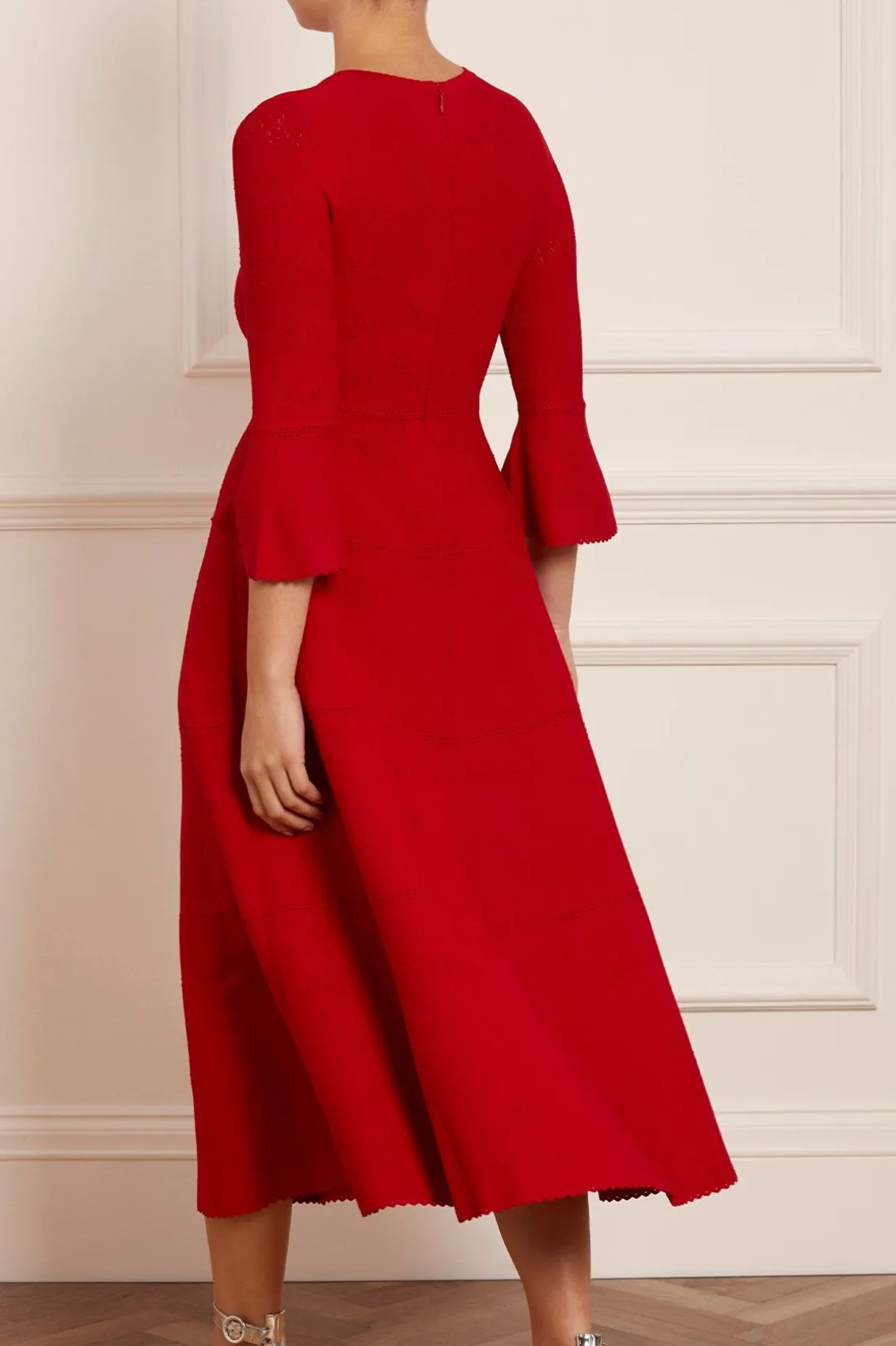 Day Dresses | Knitted Dresses^Needle & Thread Pretty Pointelle Knit Ankle Gown Red
