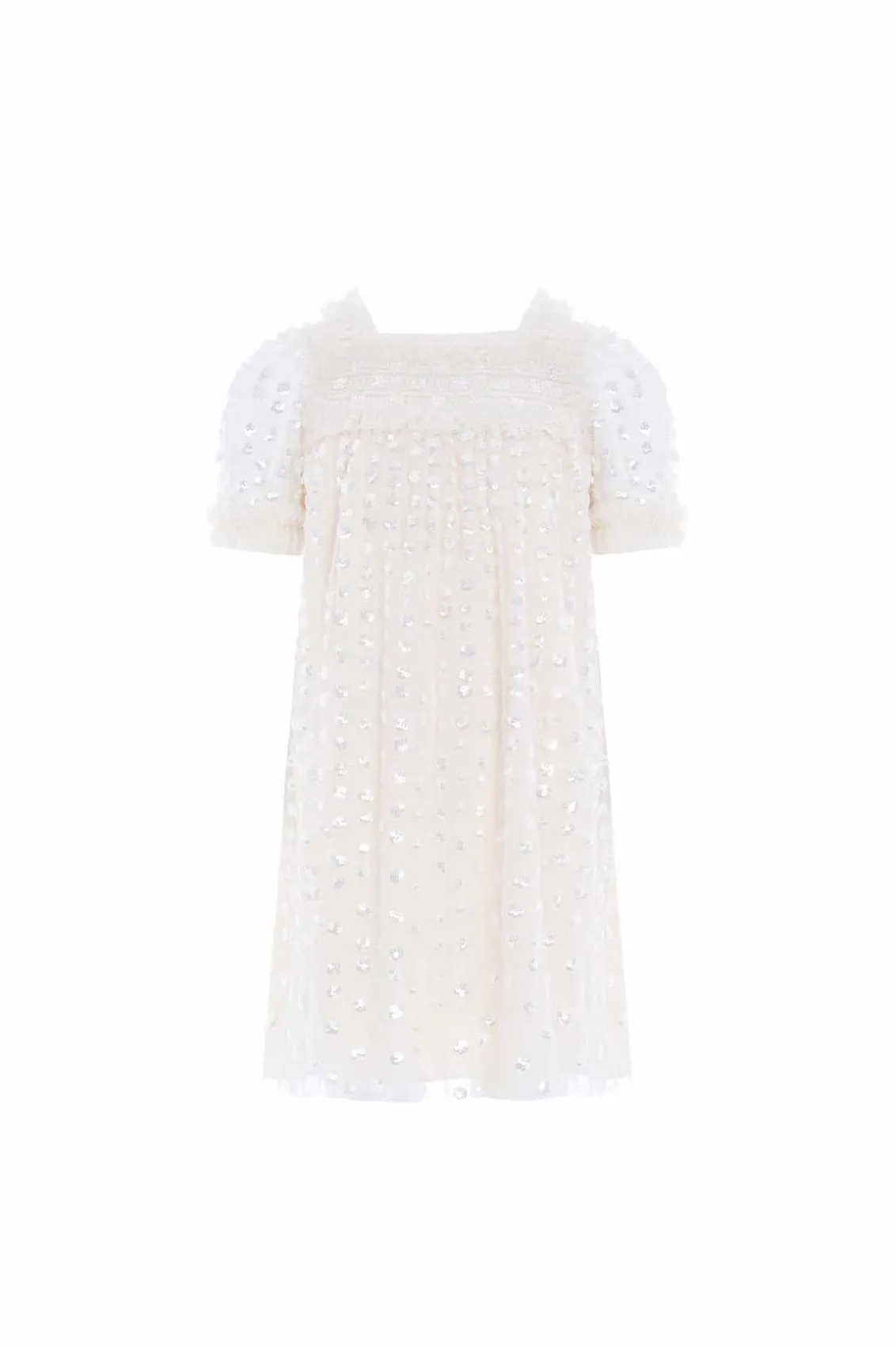 Flower Girl | Flower Girl^Needle & Thread Raindrop Smocked Kids Dress Champagne