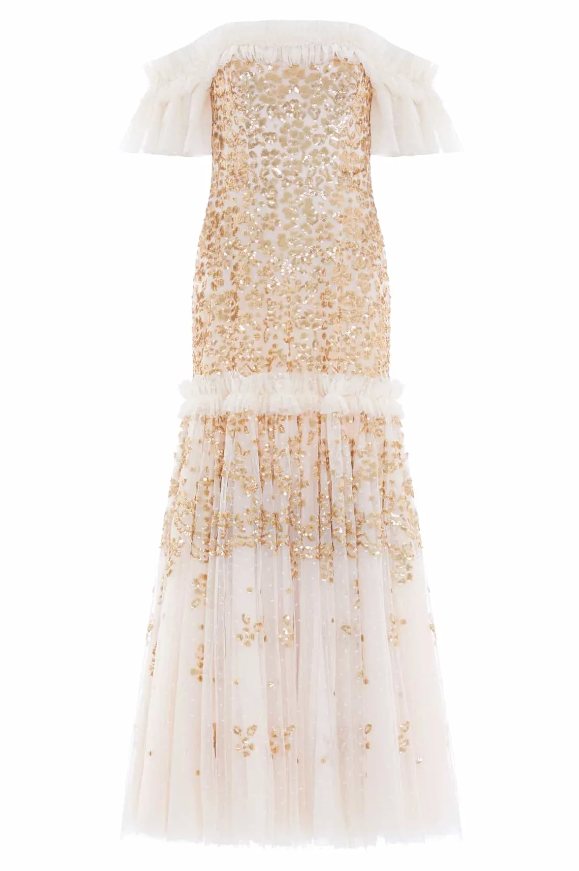 Bridal | Evening Dresses^Needle & Thread Regal Rose Off-Shoulder Gown Champagne