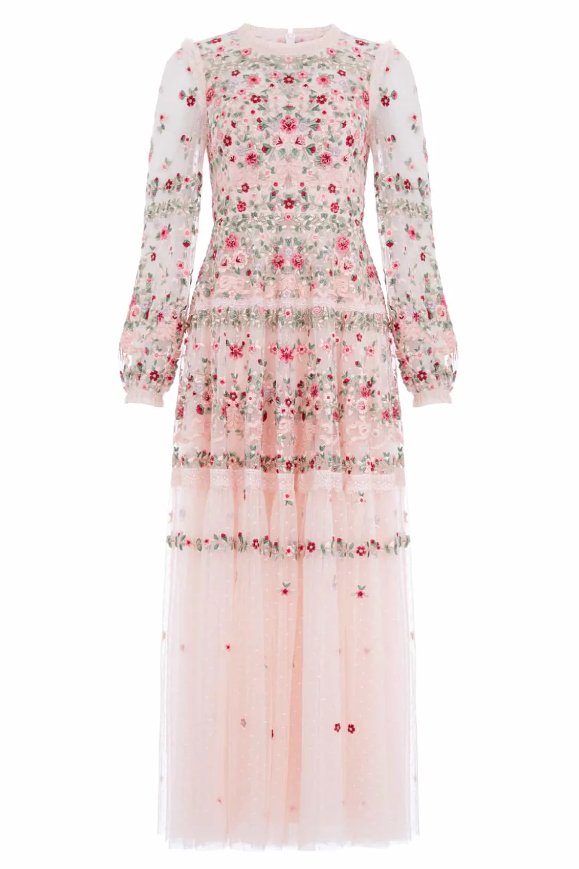 Evening Dresses | Embroidered Dresses^Needle & Thread Ribbon Bouquet Gown Pink