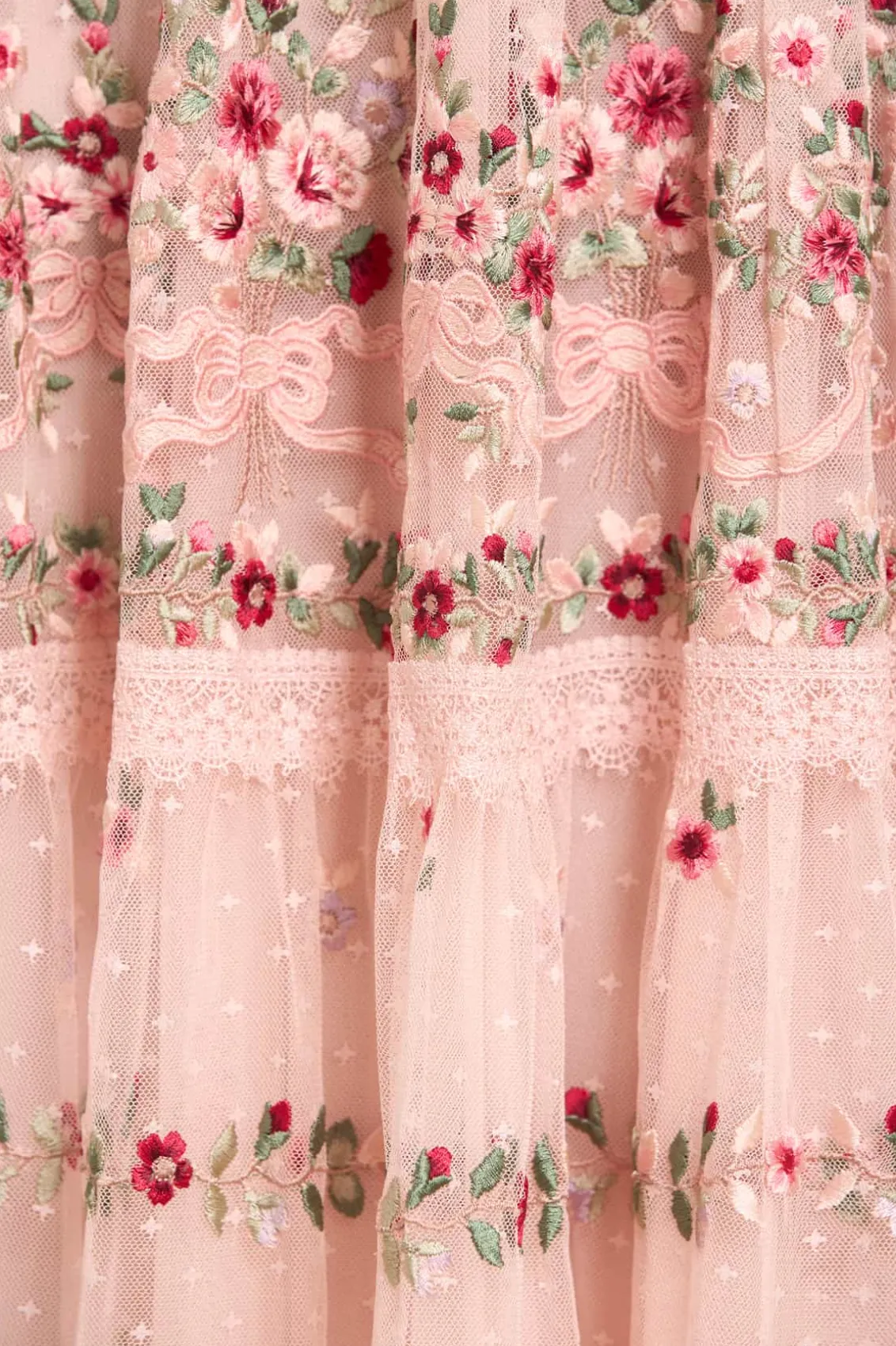 Evening Dresses | Embroidered Dresses^Needle & Thread Ribbon Bouquet Gown Pink