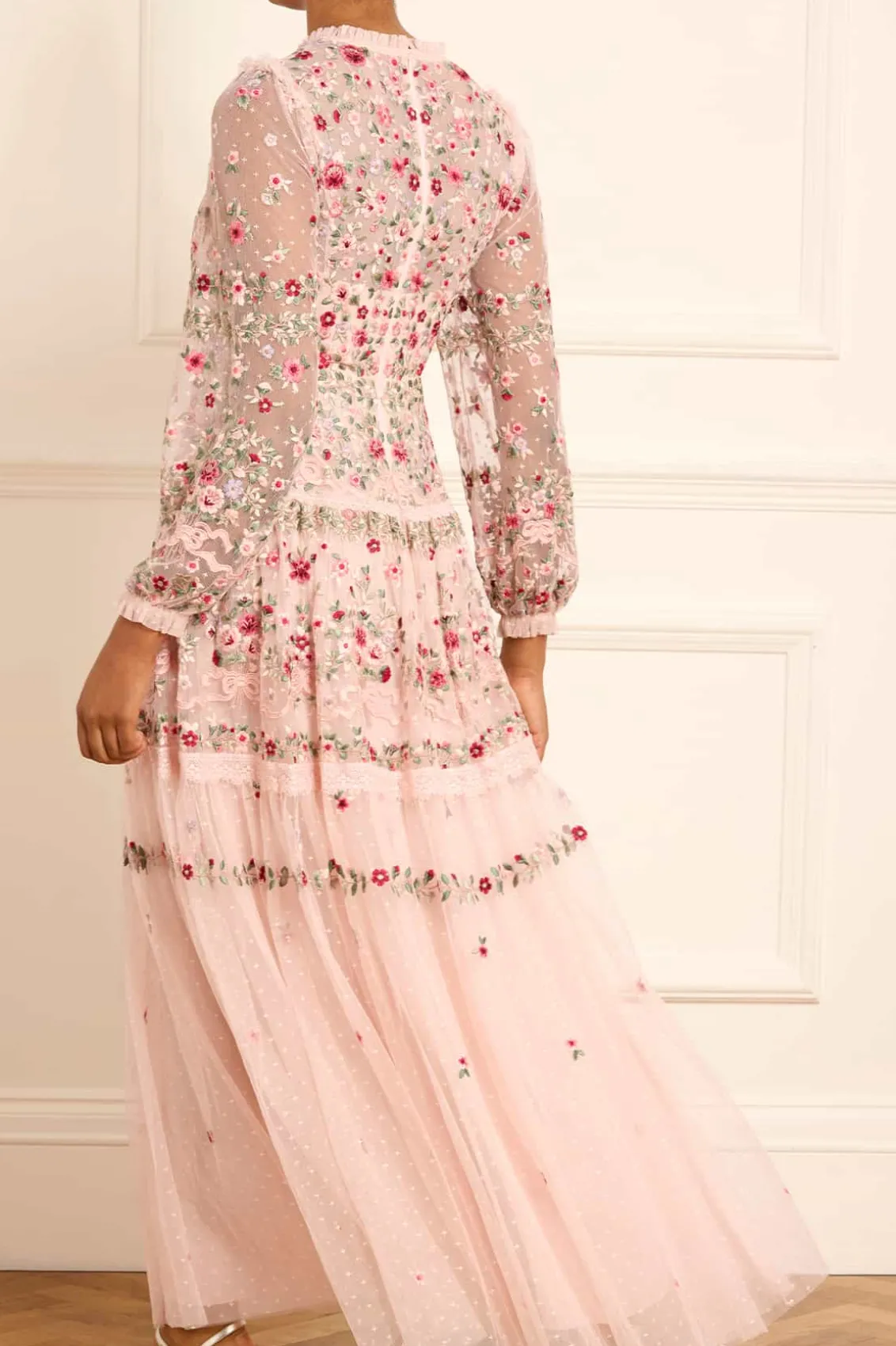 Evening Dresses | Embroidered Dresses^Needle & Thread Ribbon Bouquet Gown Pink