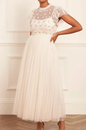 Bridesmaid | Embellished Dresses^Needle & Thread Rococo Bodice Ankle Gown Champagne