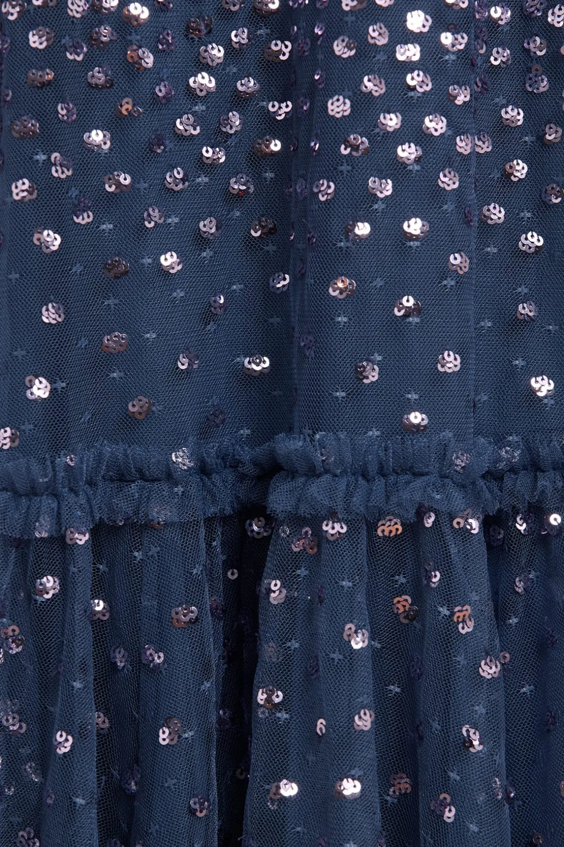 Evening Dresses | Responsibly Sourced^Needle & Thread Scatter Dot Cape Tiered Ankle Gown Blue