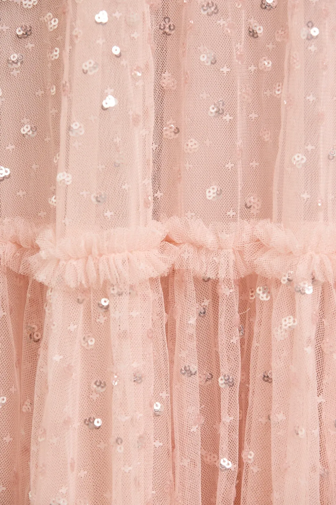 Evening Dresses | Embellished Dresses^Needle & Thread Scatter Dot Cape Tiered Ankle Gown Pink