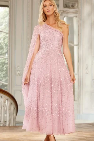 Mummy & Me | Evening Dresses^Needle & Thread Scatter Dot One-Shoulder Ankle Gown Purple