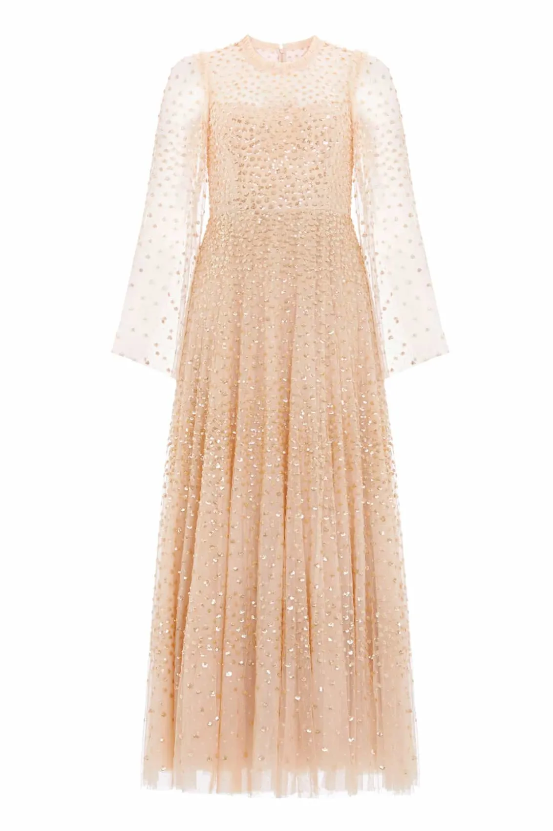 Evening Dresses | Embellished Dresses^Needle & Thread Scatter Dot Round Neck Ankle Gown Gold