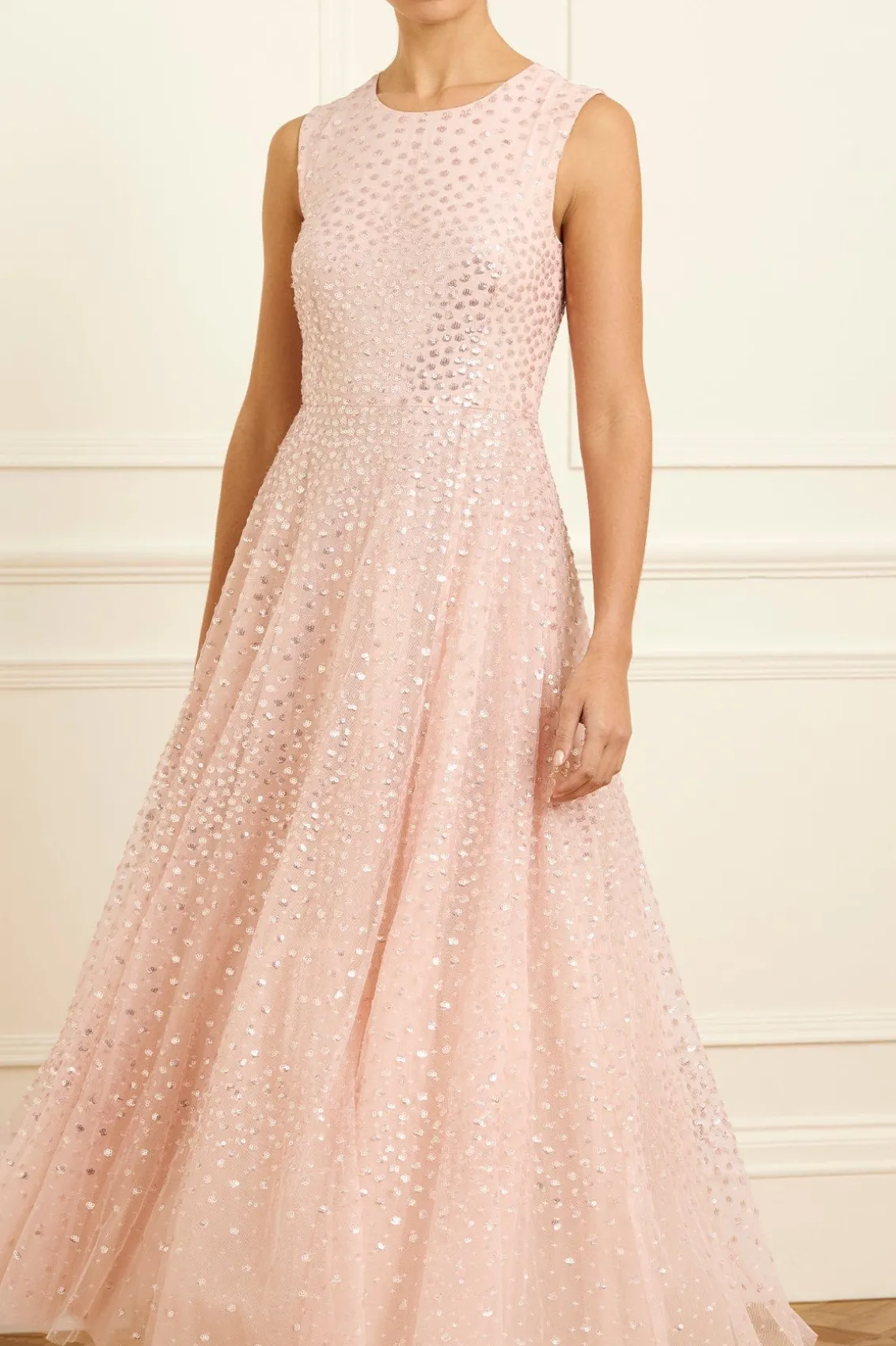 Evening Dresses | Embellished Dresses^Needle & Thread Scatter Dot Short Cape Ankle Gown Pink