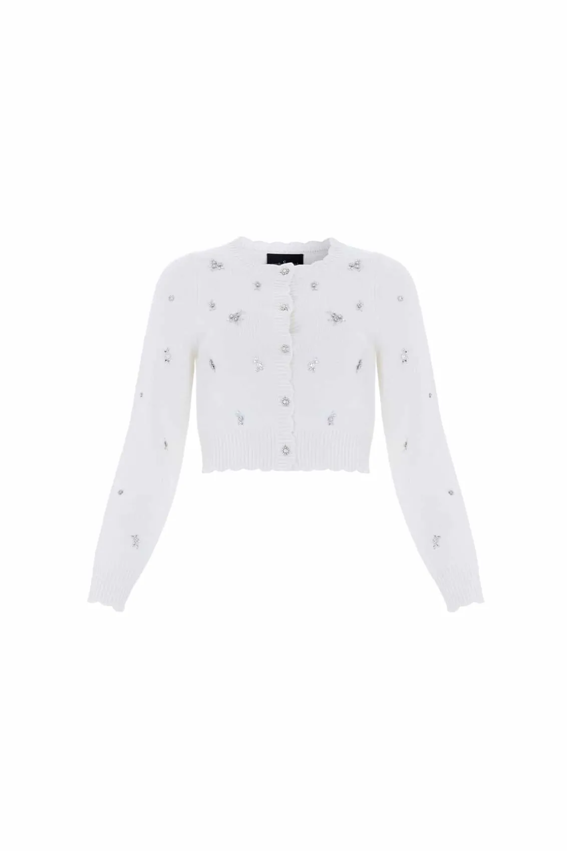 Wedding Wardrobe | Knitwear^Needle & Thread Scattered Floral Embellished Short Cardigan Champagne