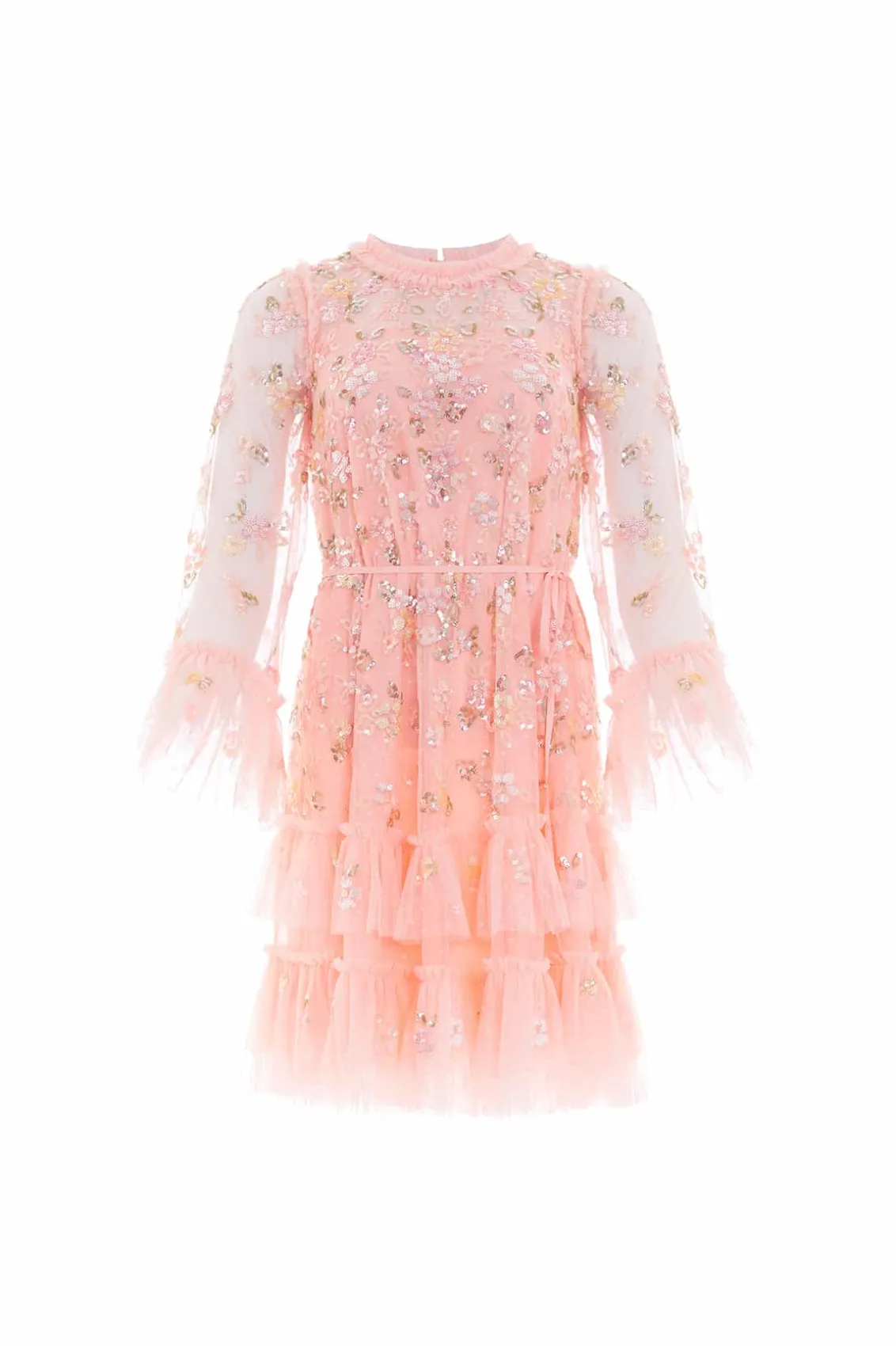 Mini Dresses^Needle & Thread Sequin Bloom Gloss Mini Dress Coral