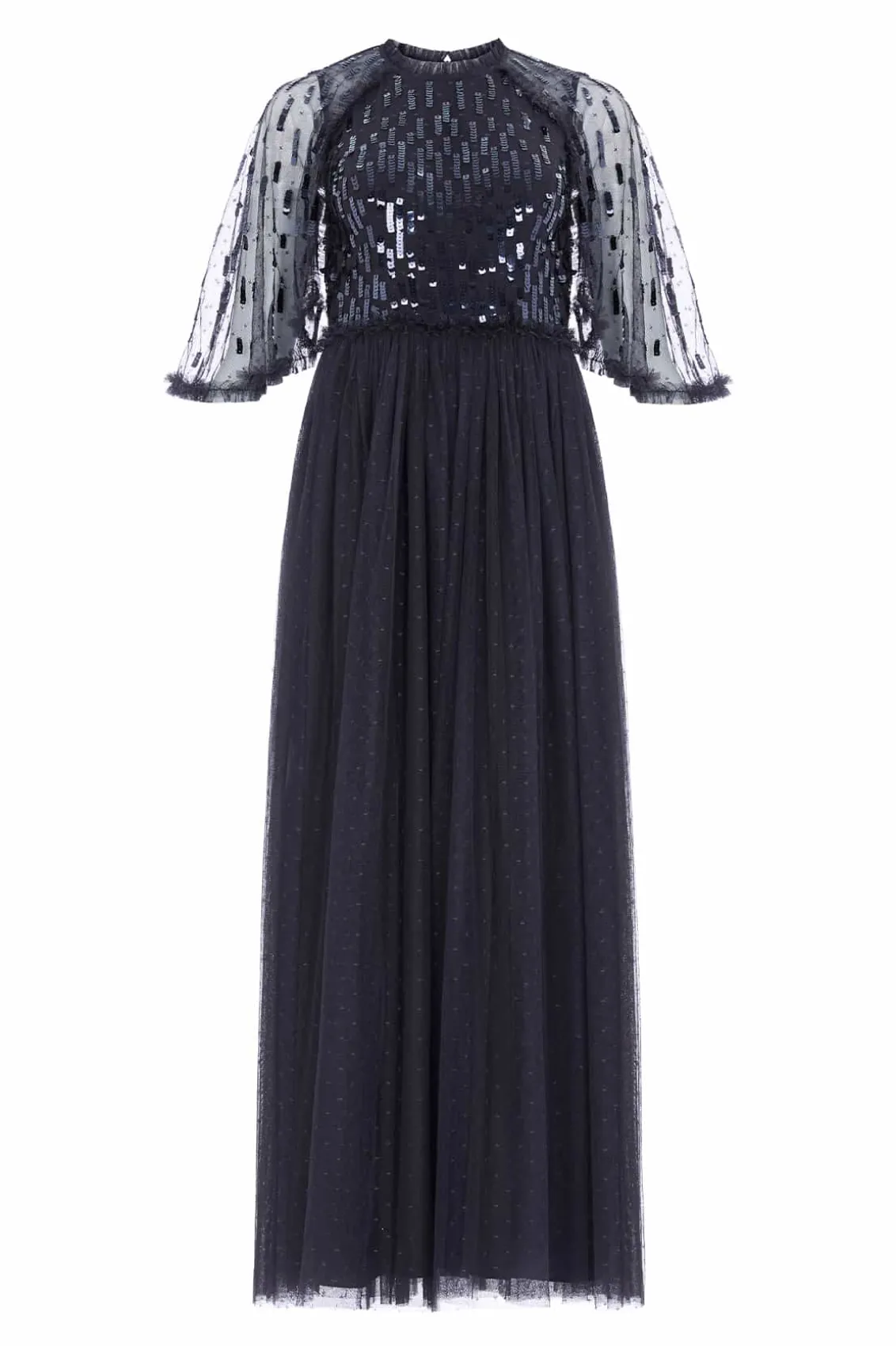 Evening Dresses | Embellished Dresses^Needle & Thread Sequin Dash Bodice Ankle Gown Black