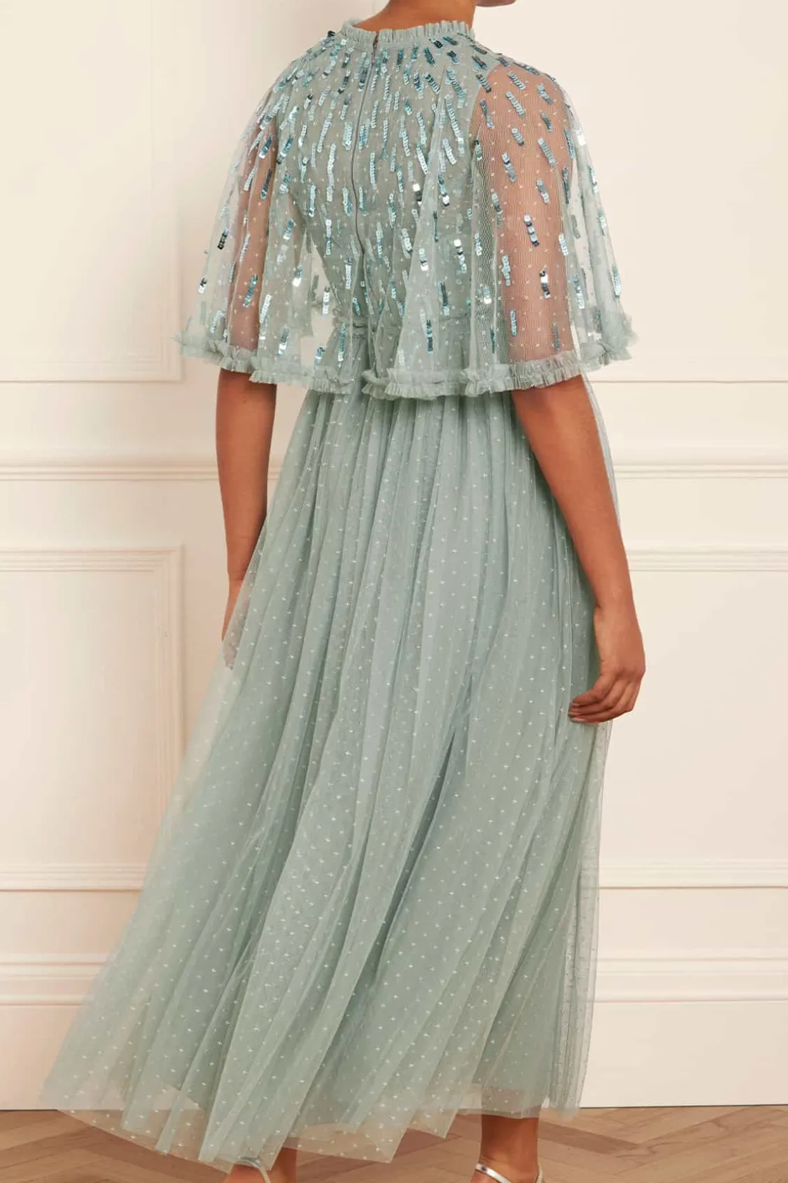 Evening Dresses | Embellished Dresses^Needle & Thread Sequin Dash Bodice Ankle Gown Green