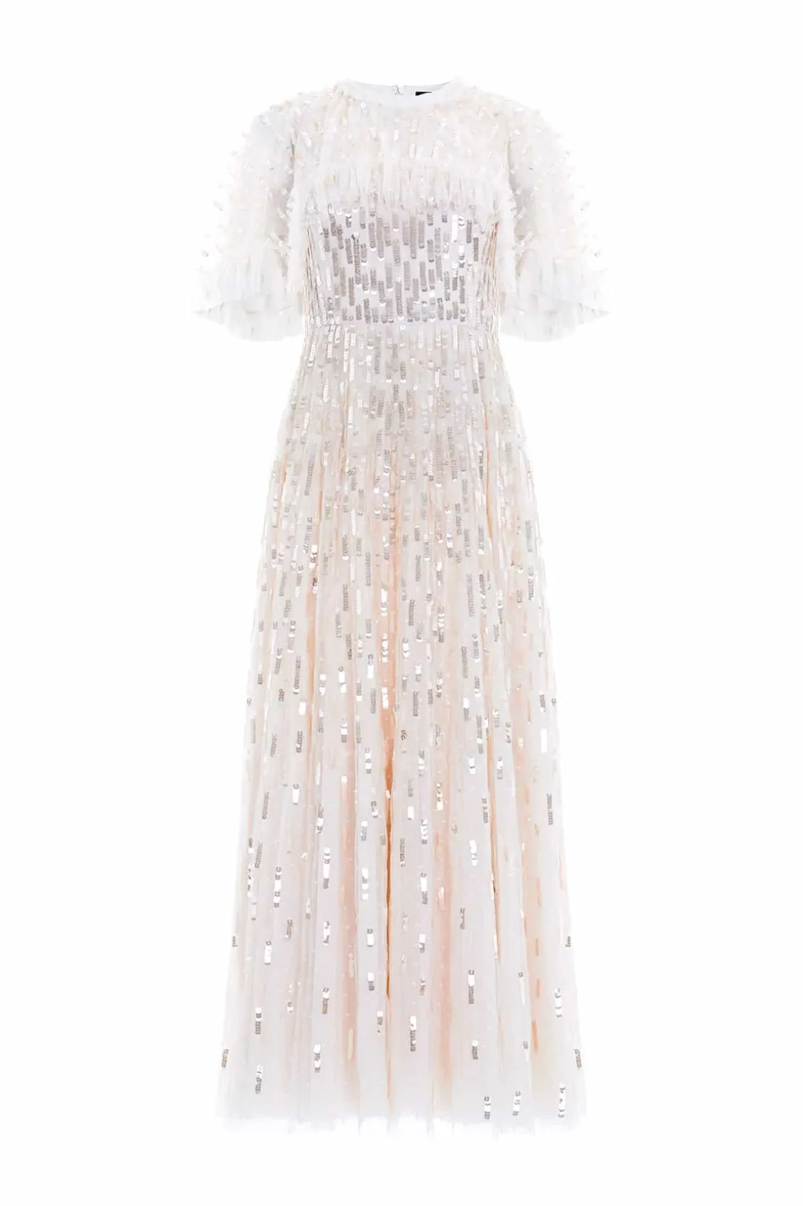 Bridal | Evening Dresses^Needle & Thread Sequin Dash Cape Ankle Gown Champagne