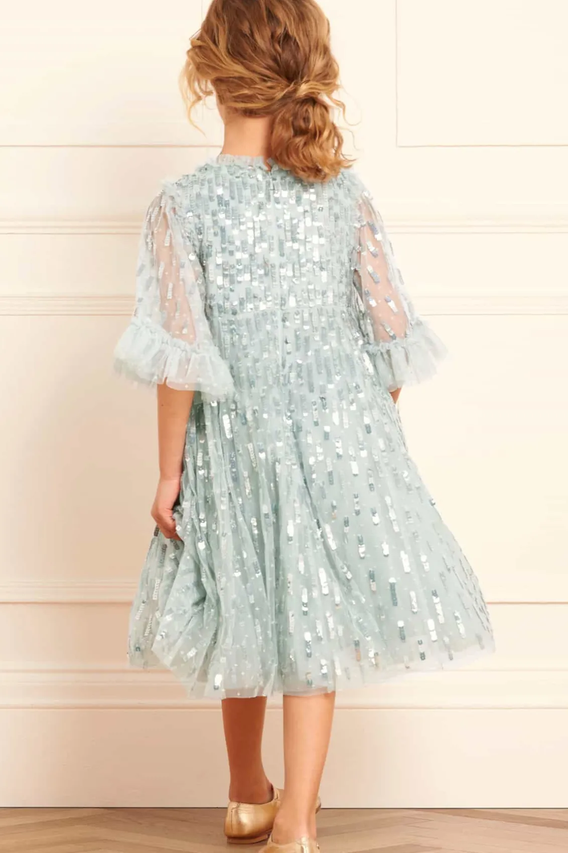 Mummy & Me | Kids Responsibly Sourced^Needle & Thread Sequin Dash Kids Dress Blue