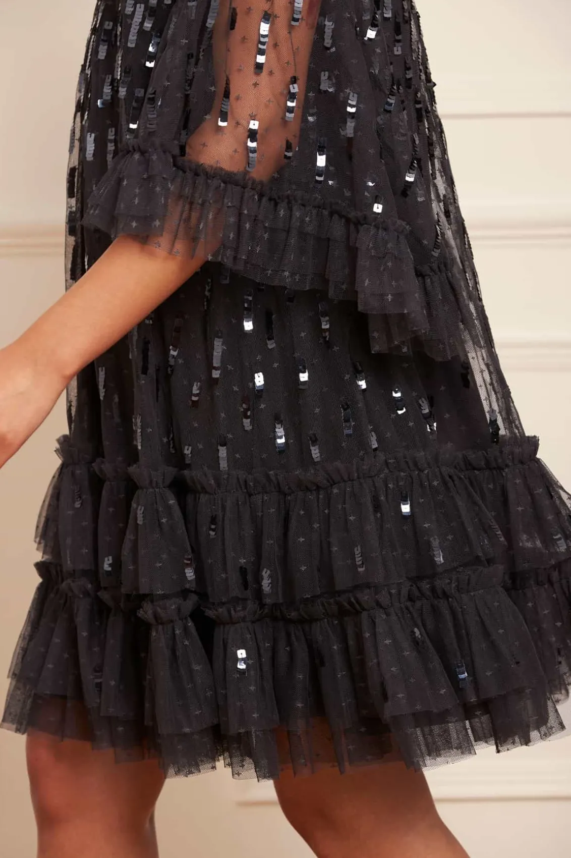 Mini Dresses | Evening Dresses^Needle & Thread Sequin Dash Mini Dress Black