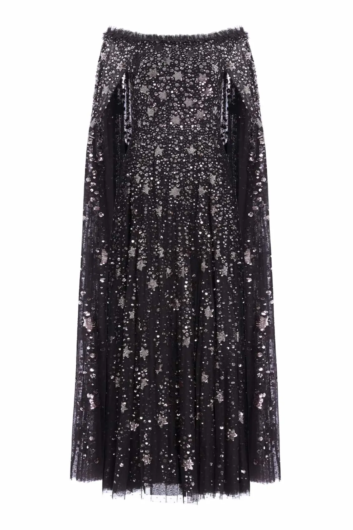 Mummy & Me | Evening Dresses^Needle & Thread Shooting Stars Cape Ankle Gown Black