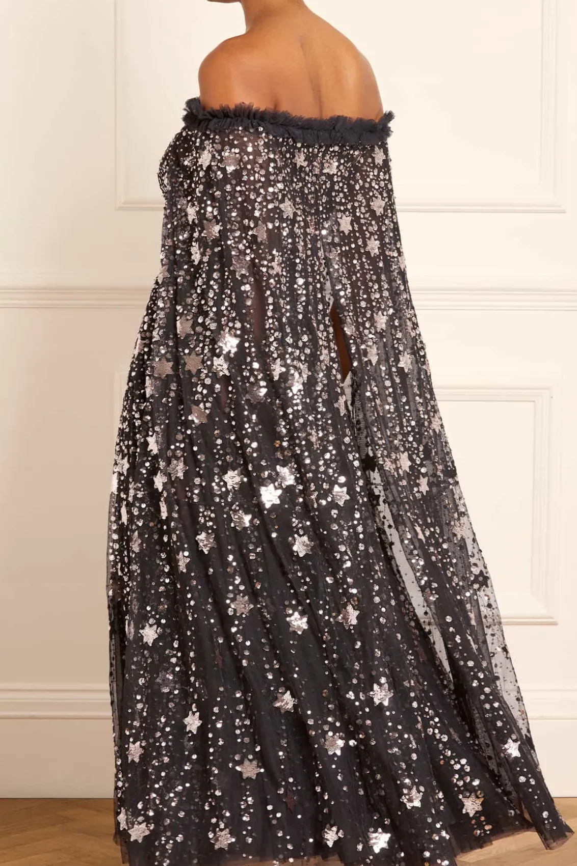Mummy & Me | Evening Dresses^Needle & Thread Shooting Stars Cape Ankle Gown Black