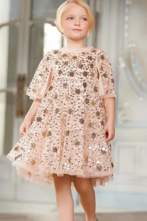 Mummy & Me | Kids Embellished Dresses^Needle & Thread Shooting Stars Kids Dress Beige