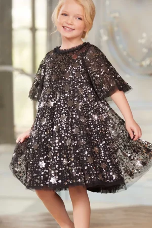 Mummy & Me | Kids Embellished Dresses^Needle & Thread Shooting Stars Kids Dress Black