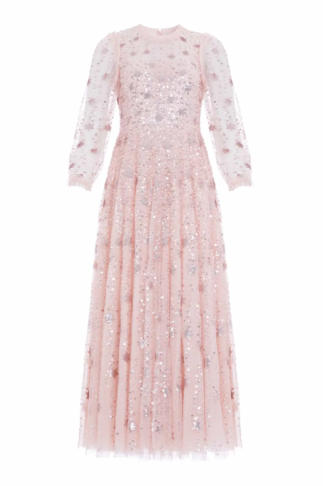 Mummy & Me | Embellished Dresses^Needle & Thread Shooting Stars Long Sleeve Ankle Gown Pink