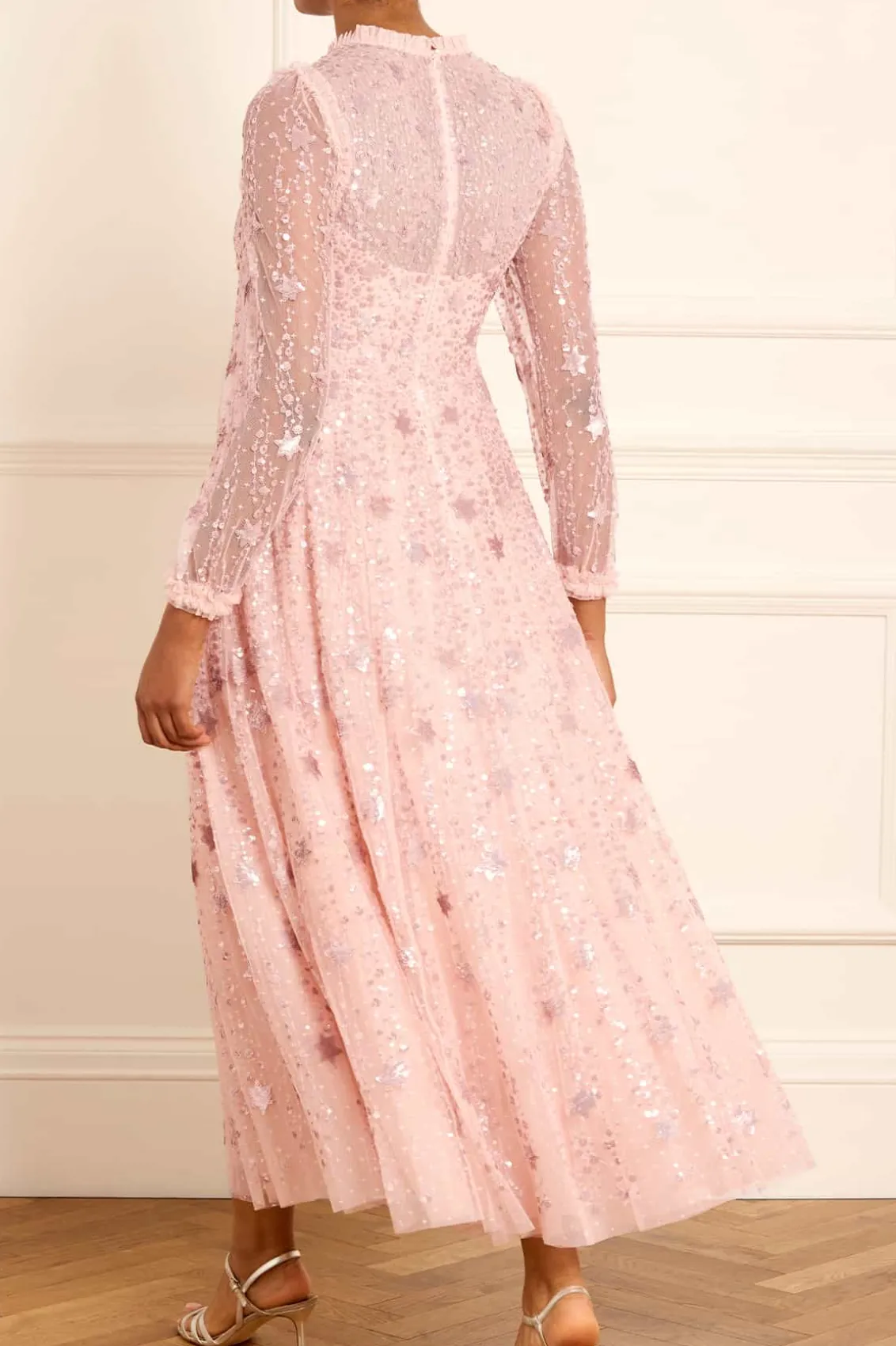 Mummy & Me | Embellished Dresses^Needle & Thread Shooting Stars Long Sleeve Ankle Gown Pink