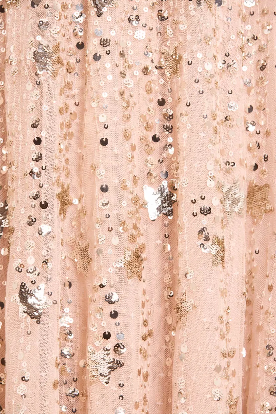 Mummy & Me | Evening Dresses^Needle & Thread Shooting Stars Long Sleeve Ankle Gown Beige