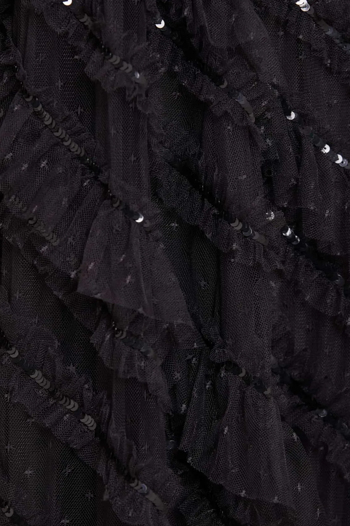 Mini Dresses^Needle & Thread Spiral Sequin One-Shoulder Micro Mini Dress Black