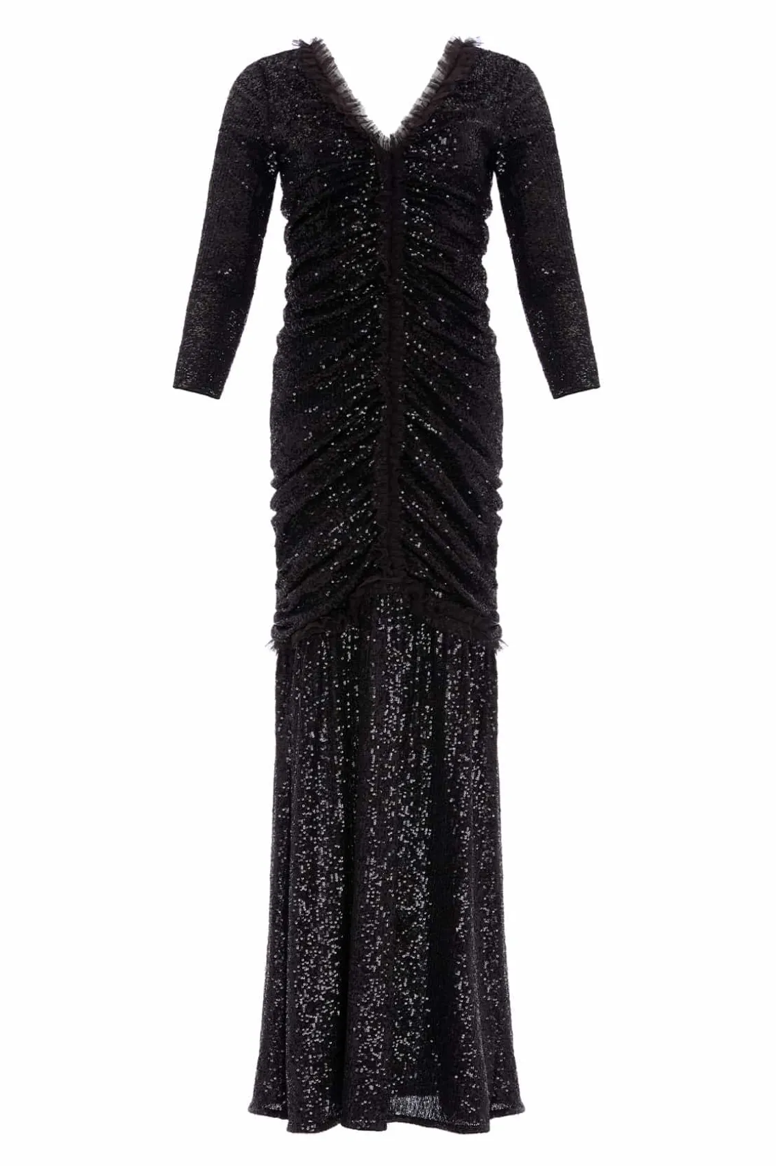 Evening Dresses | Embellished Dresses^Needle & Thread Starlight Long Sleeve Gown Black