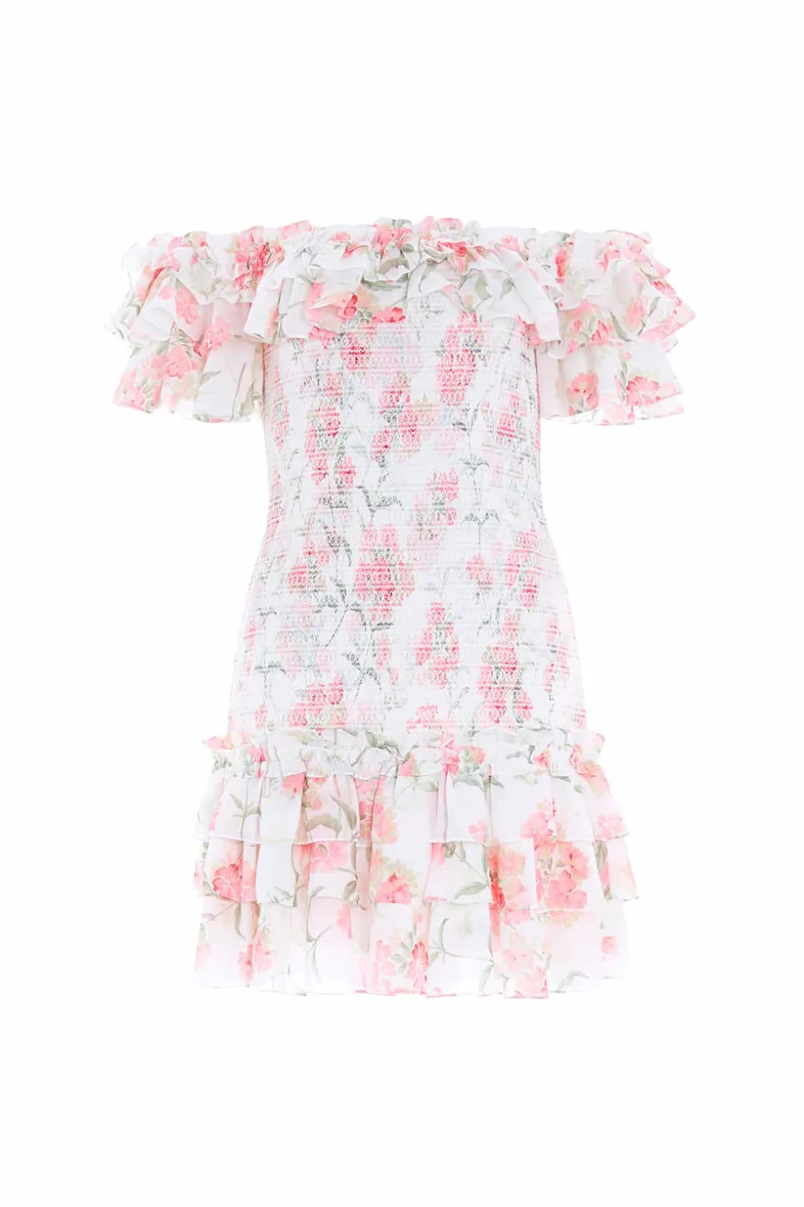 Mini Dresses^Needle & Thread Summer Posy Chiffon Smocked Micro Mini Dress Multi