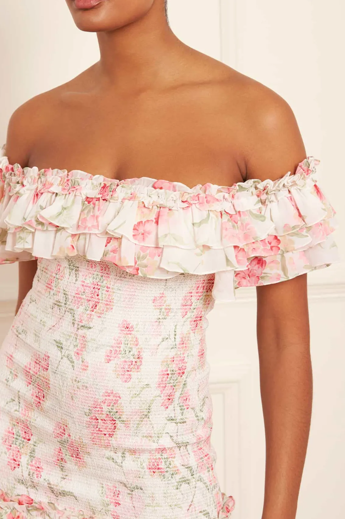 Mini Dresses^Needle & Thread Summer Posy Chiffon Smocked Micro Mini Dress Multi