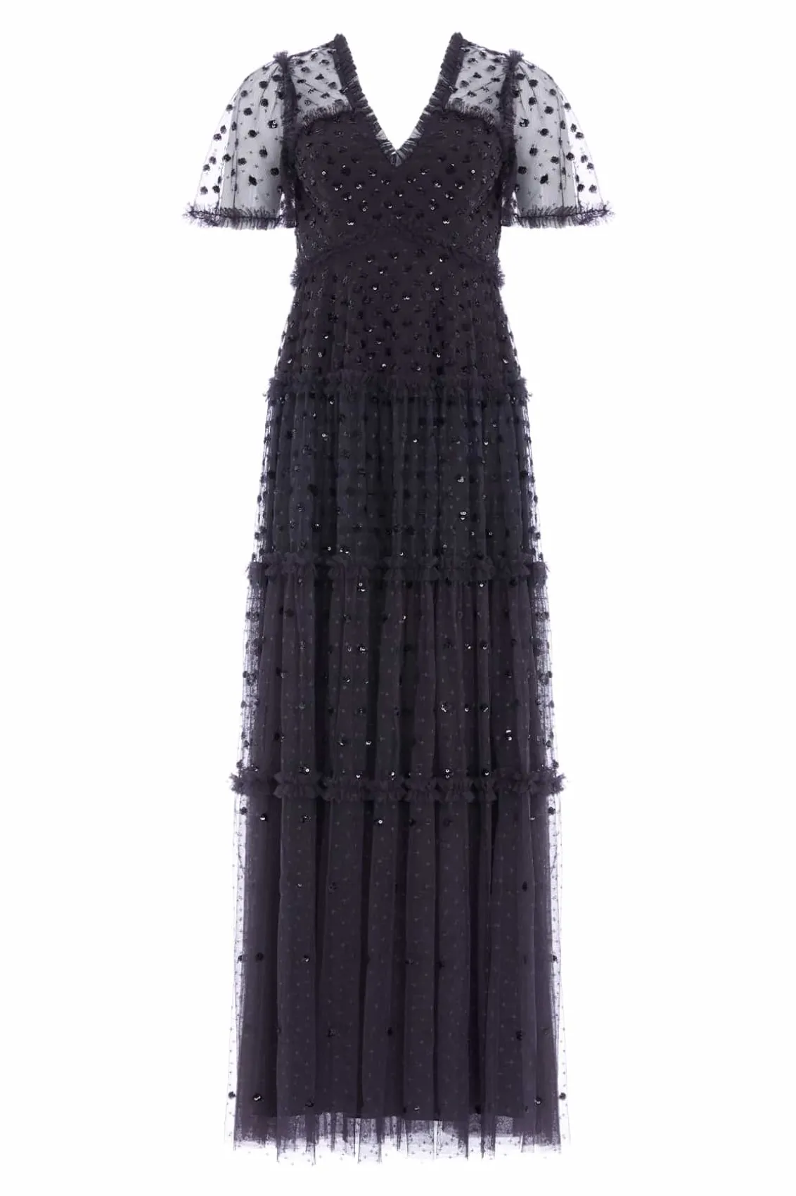 Evening Dresses | Embellished Dresses^Needle & Thread Thea Bodice Ankle Gown Black