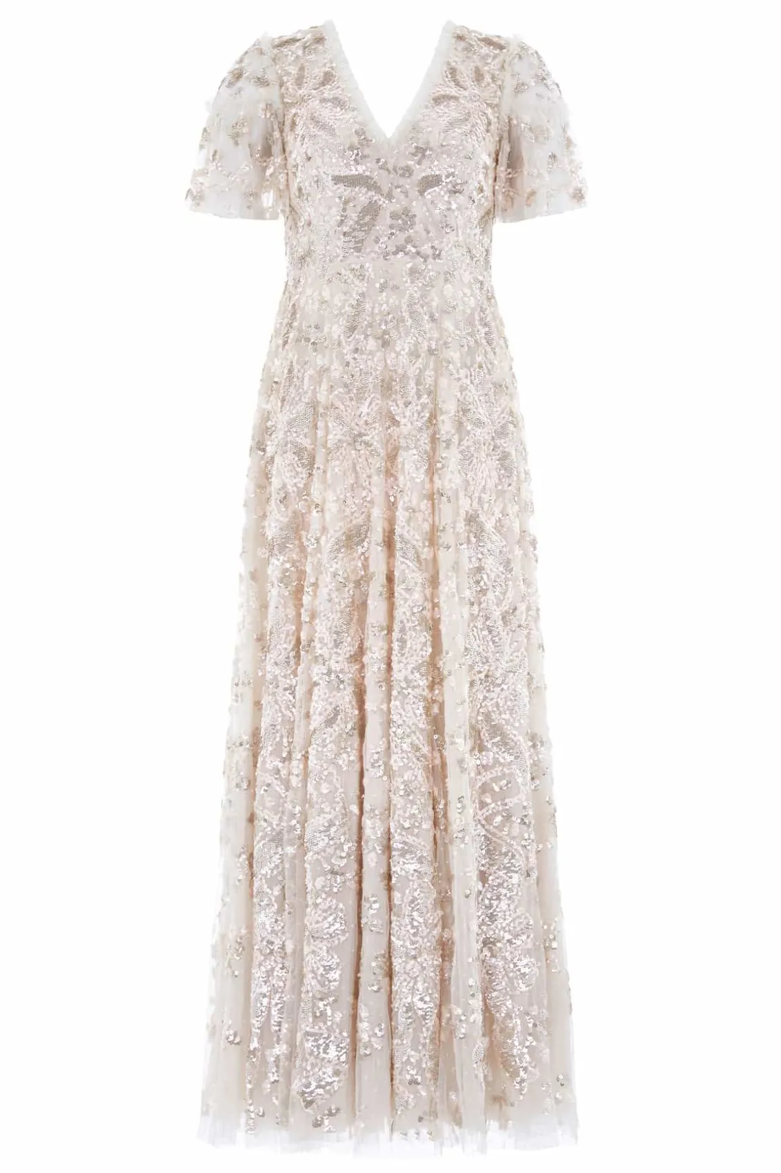 Bridal | Evening Dresses^Needle & Thread Trailing Bow Gown Champagne