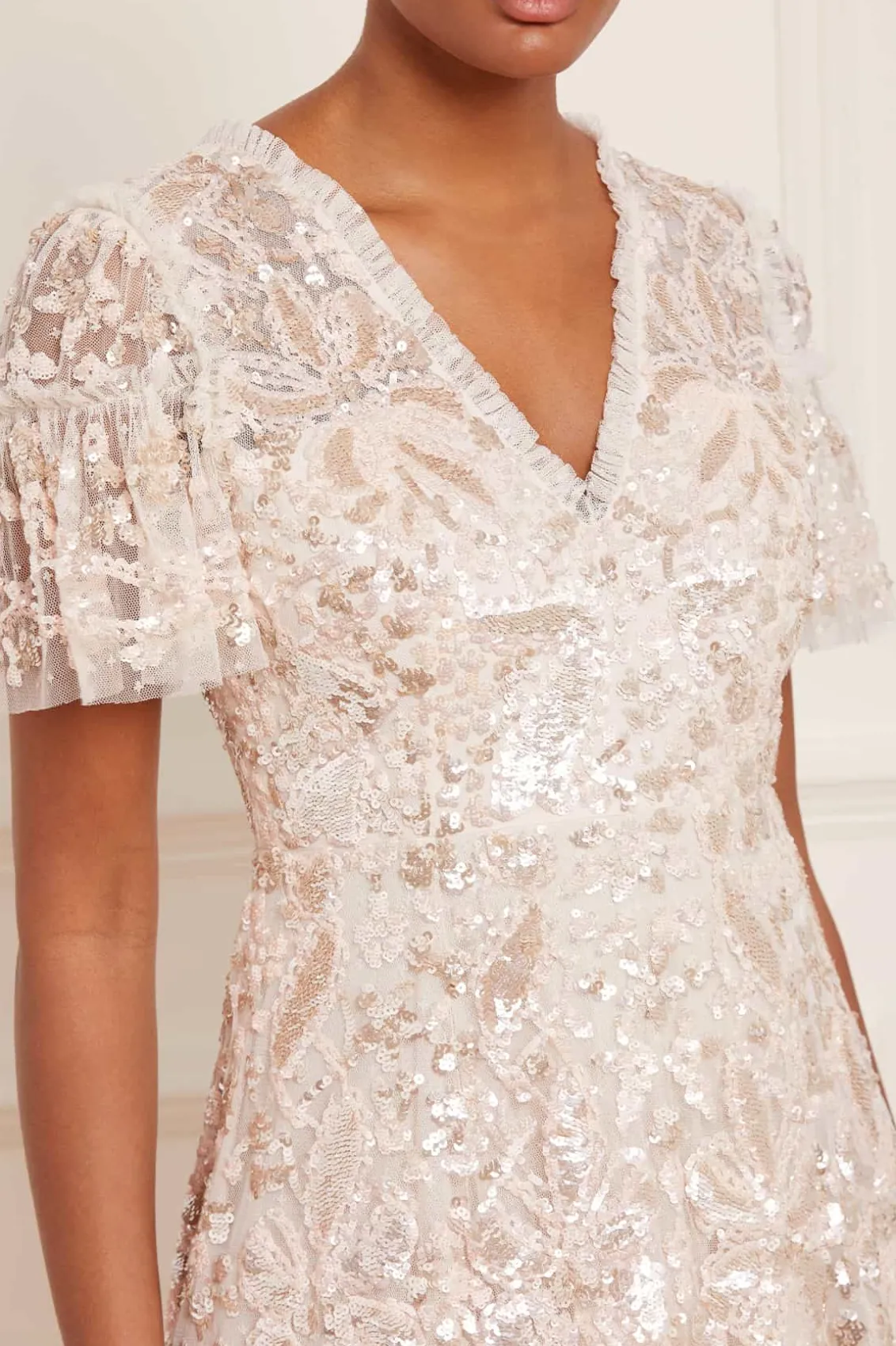 Bridal | Evening Dresses^Needle & Thread Trailing Bow Gown Champagne