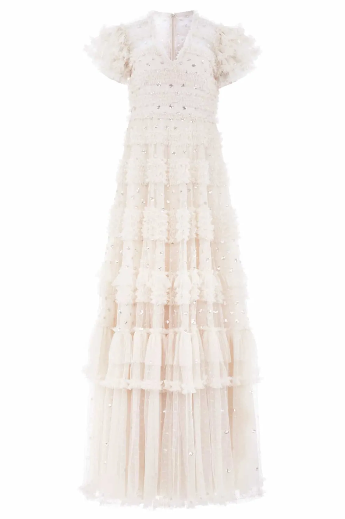 Bridal | Mummy & Me^Needle & Thread Vivian V-Neck Gown Champagne