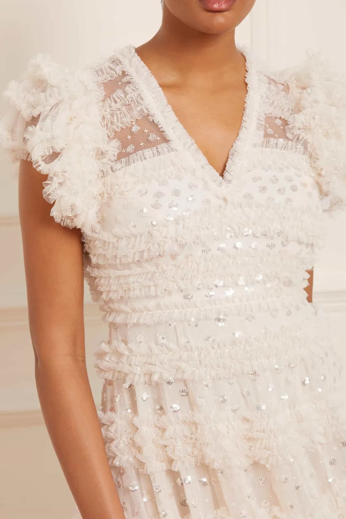 Bridal | Mummy & Me^Needle & Thread Vivian V-Neck Gown Champagne