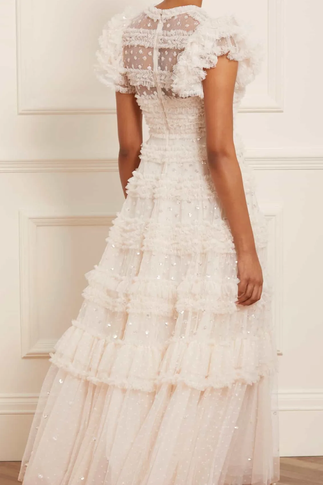 Bridal | Mummy & Me^Needle & Thread Vivian V-Neck Gown Champagne