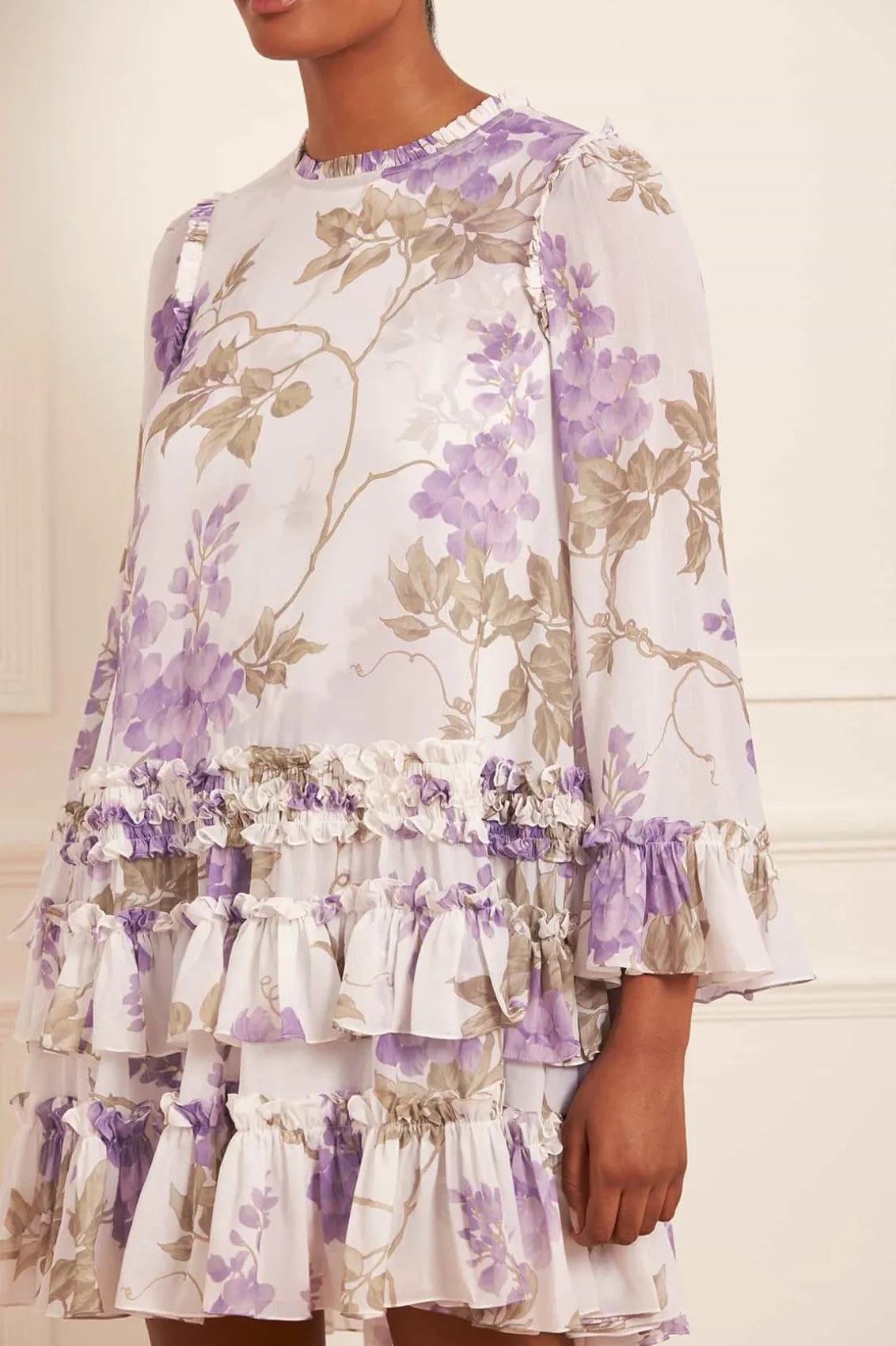 Wedding Guest | Mini Dresses^Needle & Thread Wisteria Chiffon Round Neck Mini Dress Multi