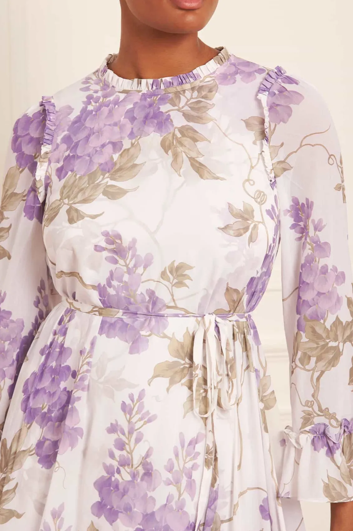 Wedding Guest | Mini Dresses^Needle & Thread Wisteria Chiffon Round Neck Mini Dress Multi