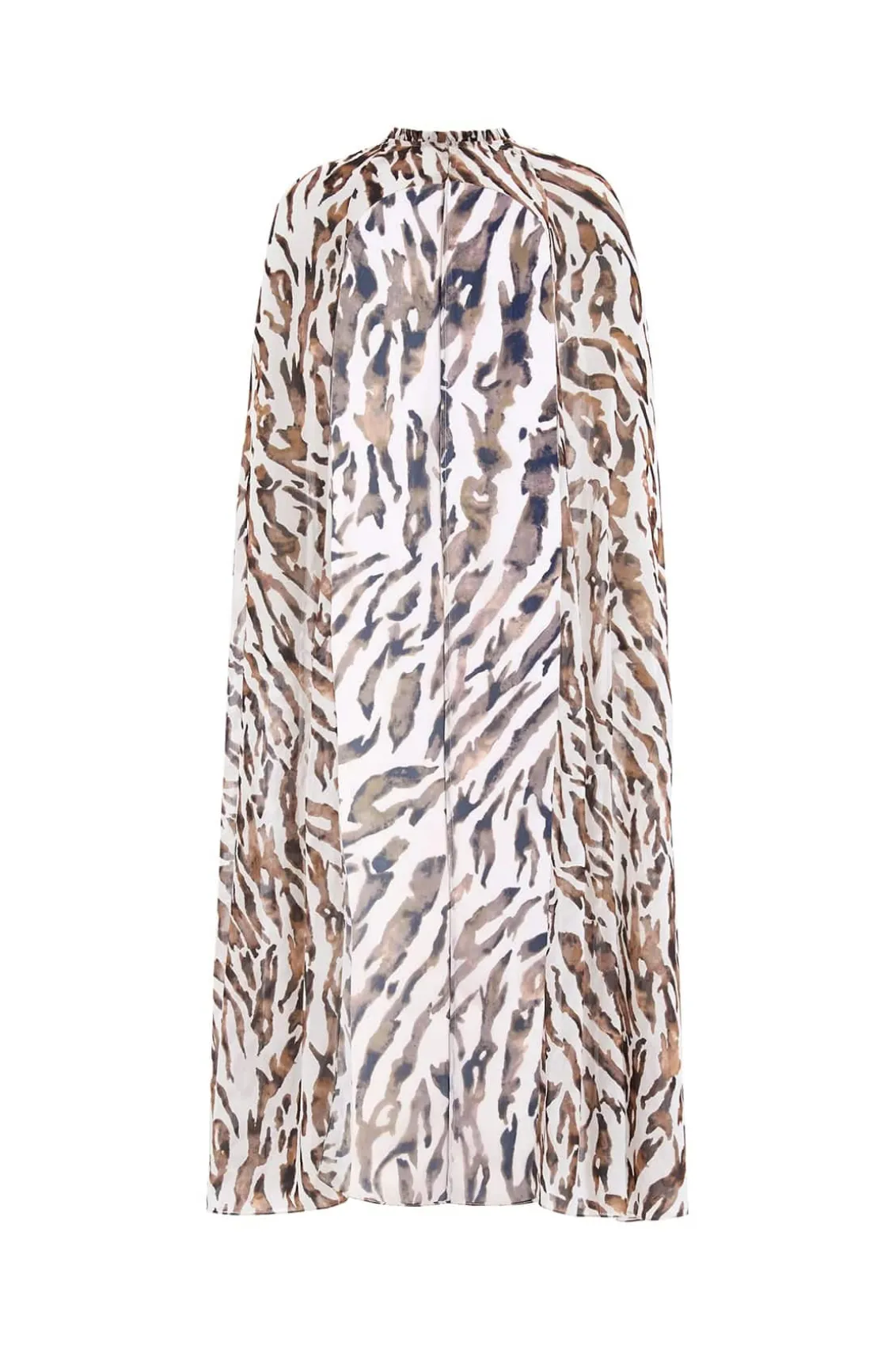 Responsibly Sourced | Capes^Needle & Thread Zebra Chiffon Long Cape Multi