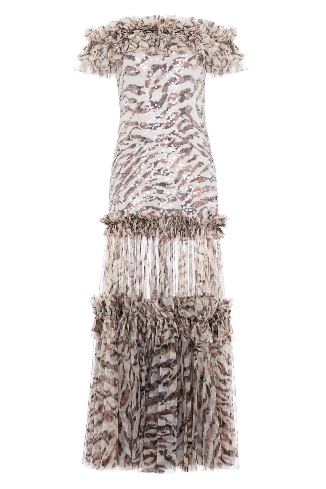 Printed Dresses | Embellished Dresses^Needle & Thread Zebra Tallulah Off-Shoulder Gown Multi