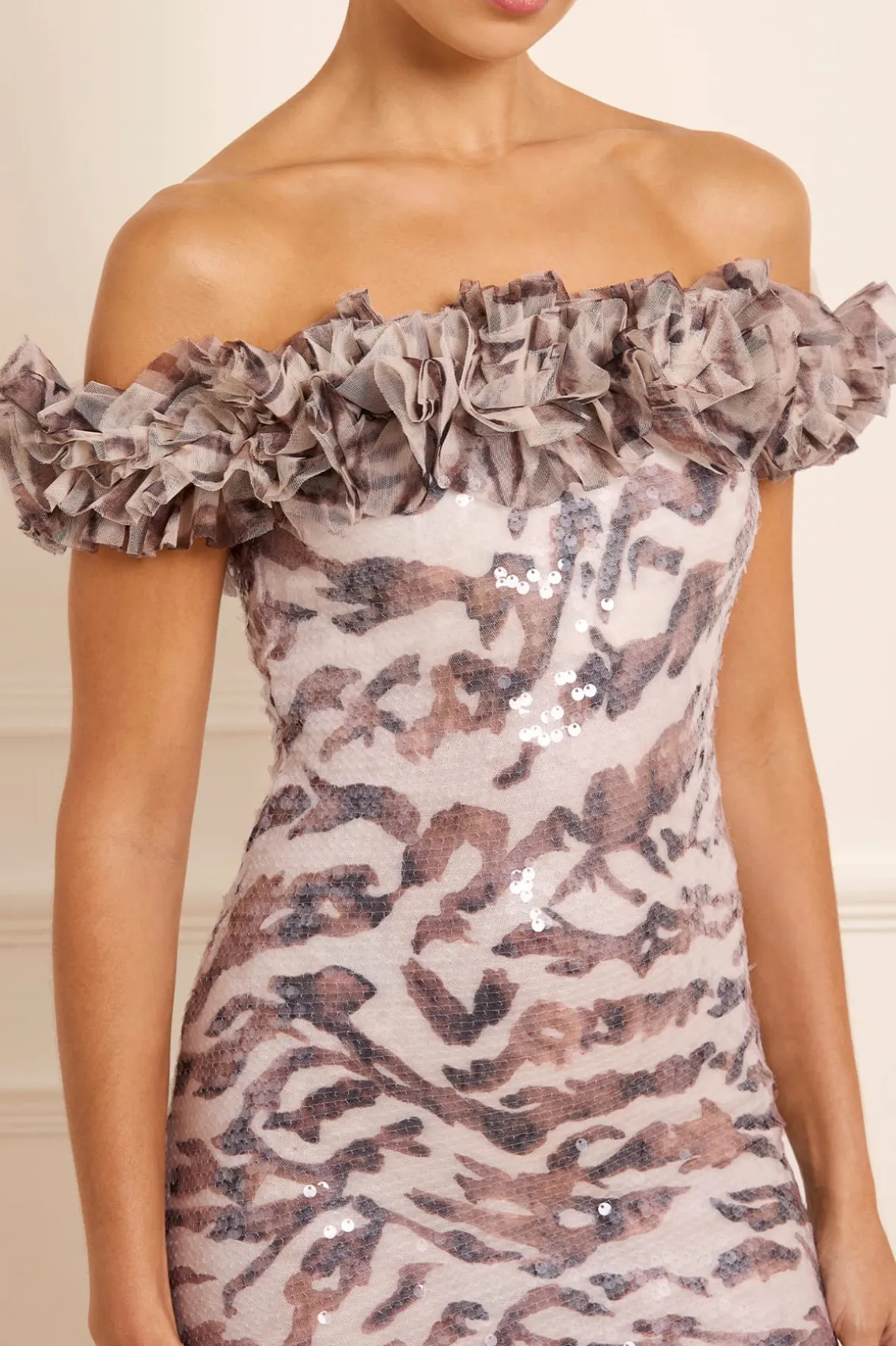 Printed Dresses | Embellished Dresses^Needle & Thread Zebra Tallulah Off-Shoulder Gown Multi